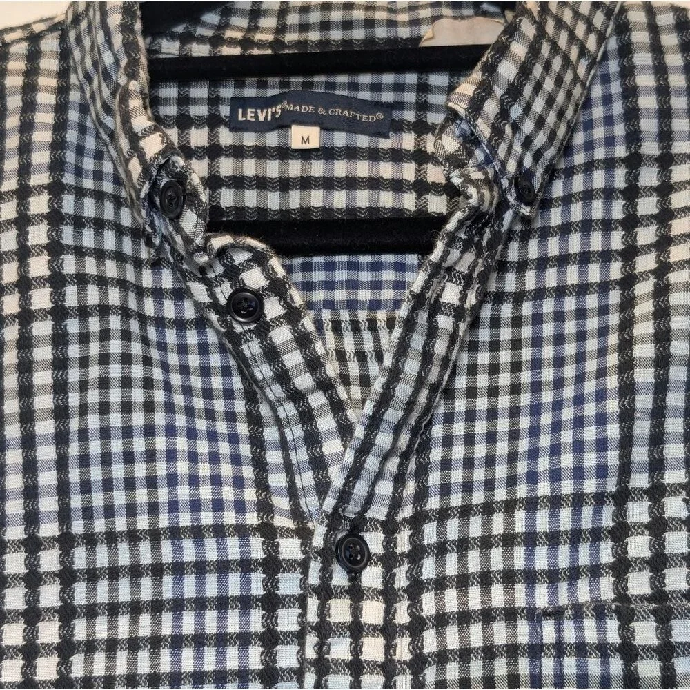 Levi's Made & Crafted Gingham Button Down Shirt Mens Medium LMC MSRP $198